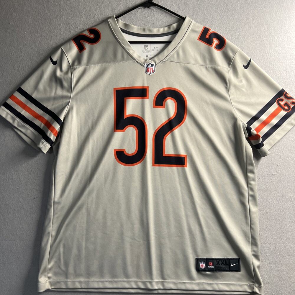 Chicago Bears Khalil Mack #52 Size XXL Gray Nike Jersey NFL